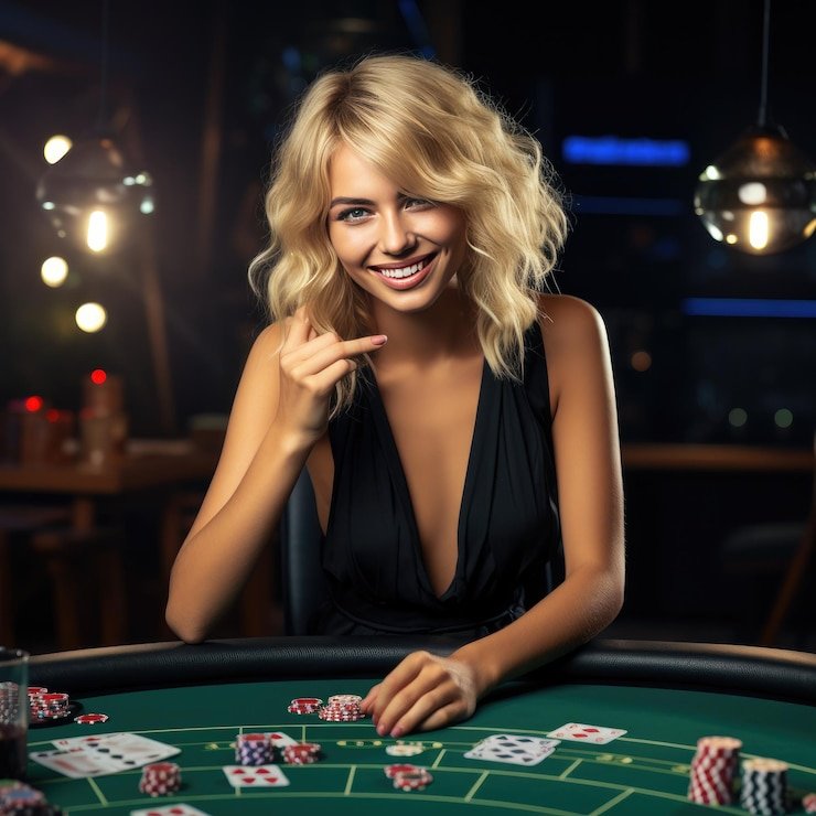Antarmuka permainan Ceme Online di toyo slot dengan meja kartu dan dealer